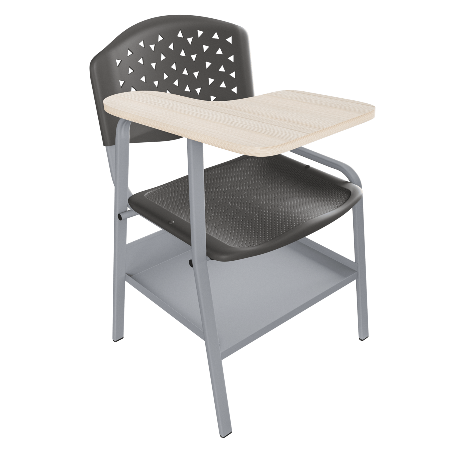 Silla escolar Prisma – Negro – gris mate