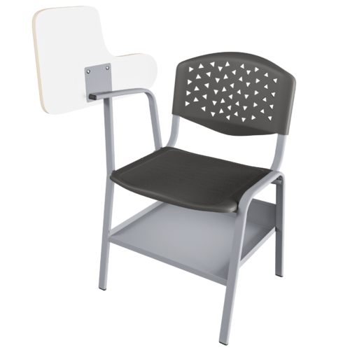 Silla escolar Prisma – Negro – gris mate V3