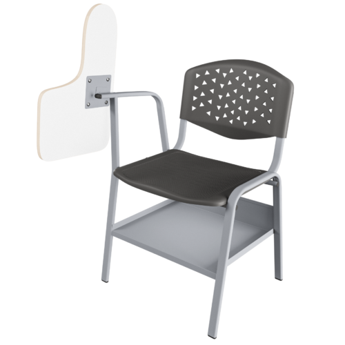 Silla escolar Prisma – Negro – gris mate V4