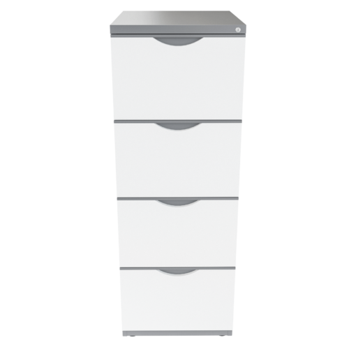 Archivador 4 alturas – Cerezo – Blanco V2