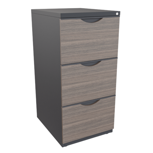 Archivador 3 alturas frente madera