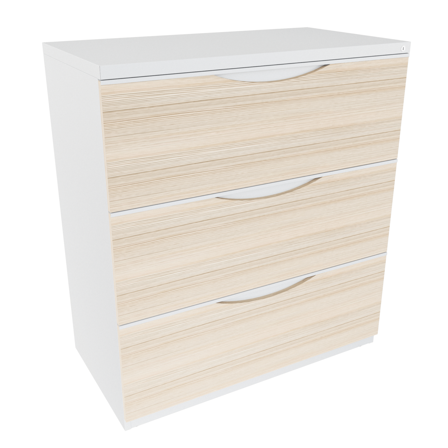 Archivador Horizonta 3 alturas – Blanco – Larice 3D