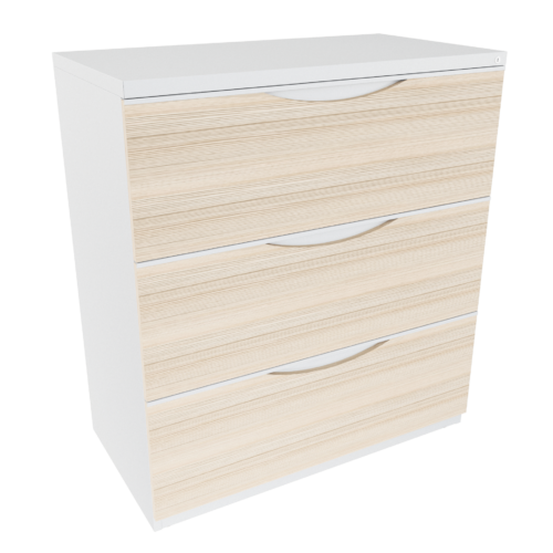 Archivador Horizontal 3 alturas frente madera