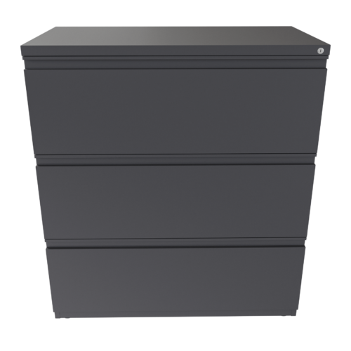 Archivador Horizonta 3 alturas – Negro Mate V2