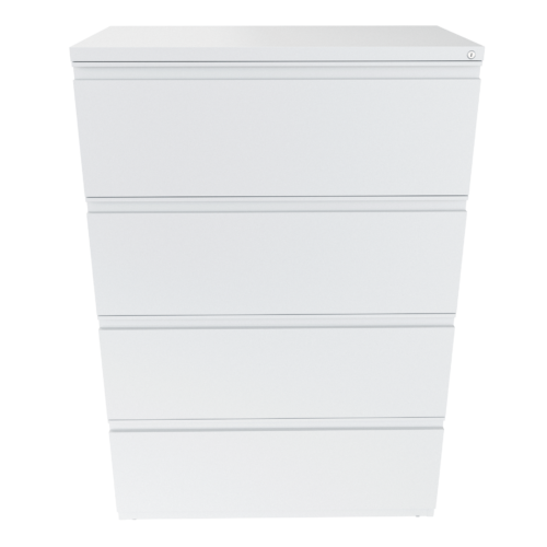 Archivador metalico 4 alturas horizontal – Blanco V2