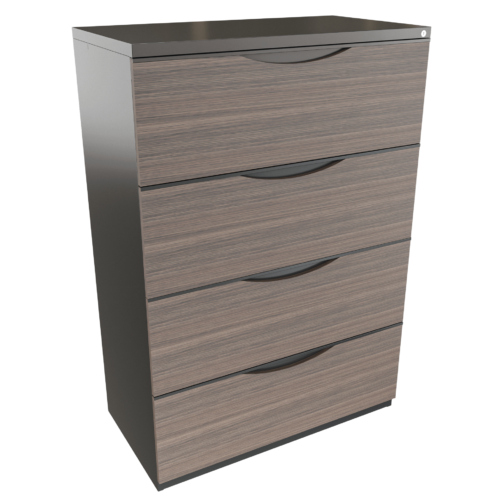 Archivador 4 alturas horizontal frente madera