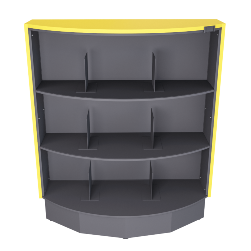 Estante biblioteca infantil – Amarillo – Negro mate V2