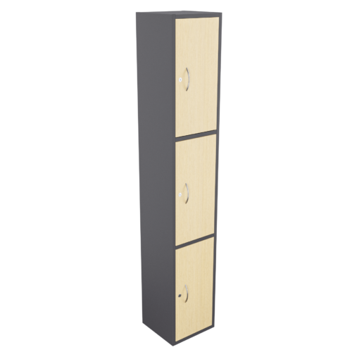 Casillero tres alturas frente madera