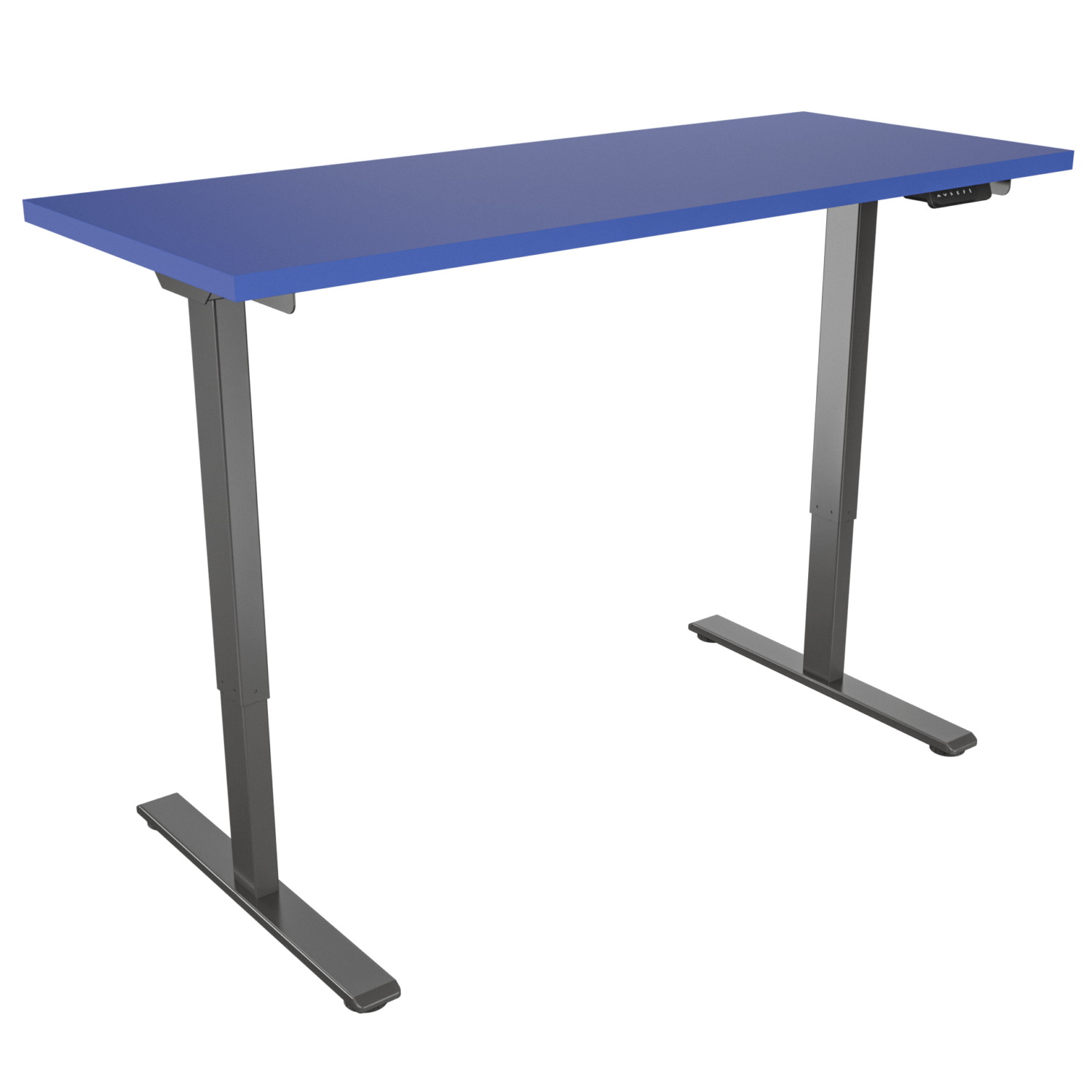 Mesa de altura regulable eléctrica platino – negro brillante – Azul