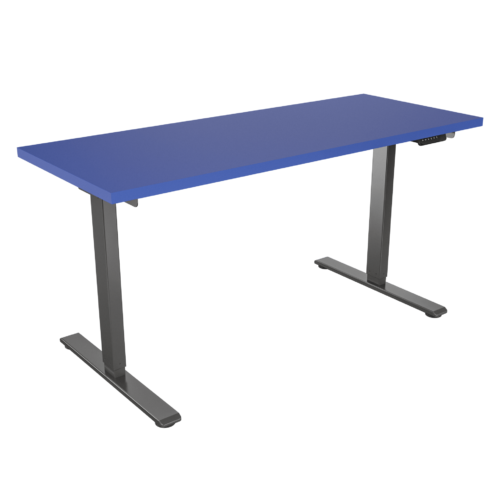 Mesa de altura regulable eléctrica platino – negro brillante – Lapislazuli V2