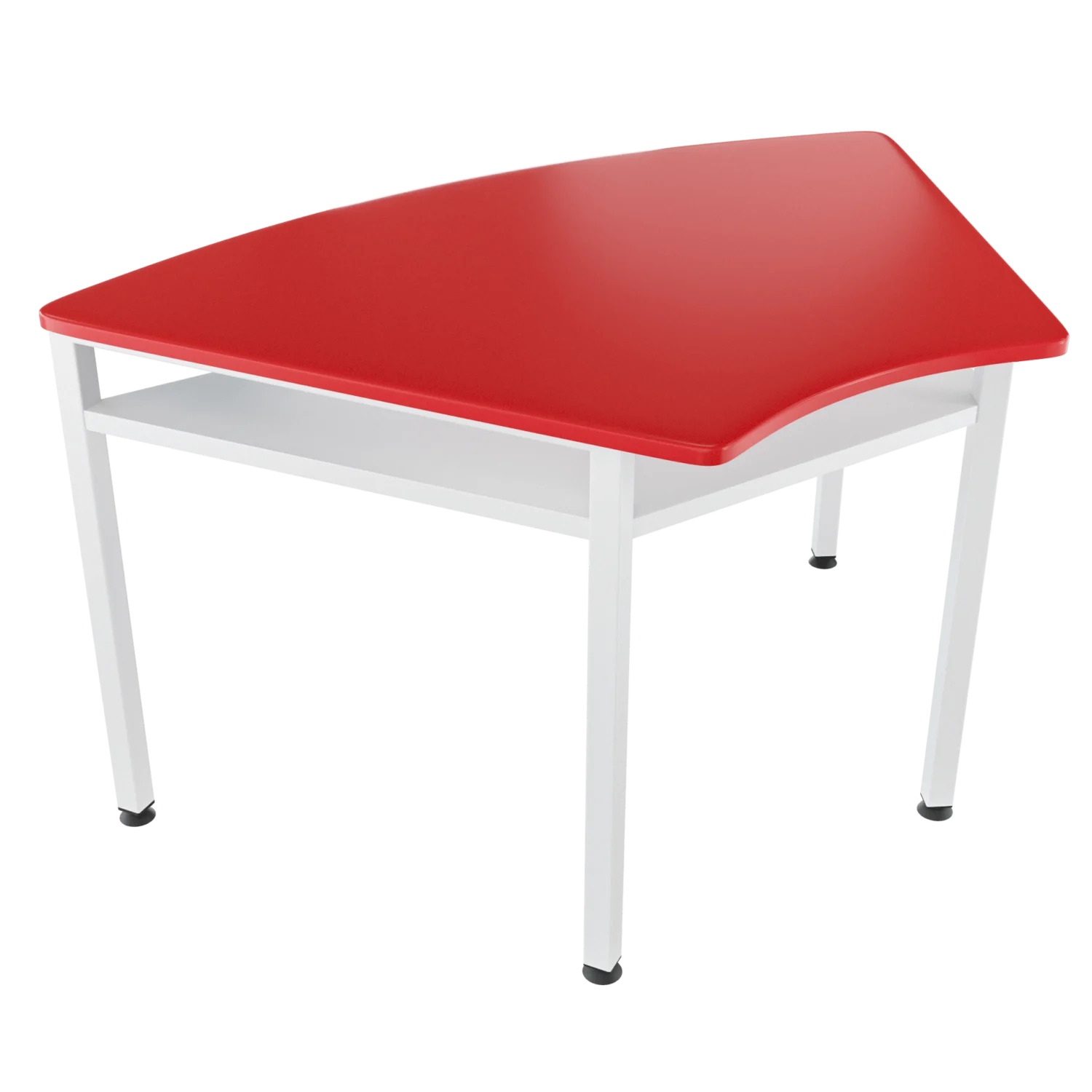 Mesa preescolar Trapezoidal – Blanco – roja