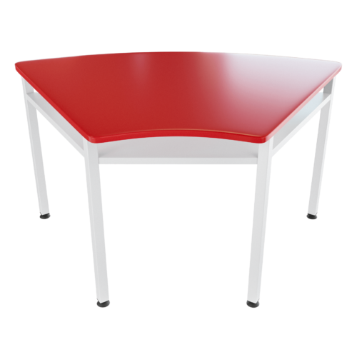 Mesa preescolar Trapezoidal – Blanco – roja V2