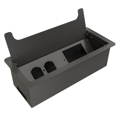 Grommet 1 tomacorriente + 1 toma de datos