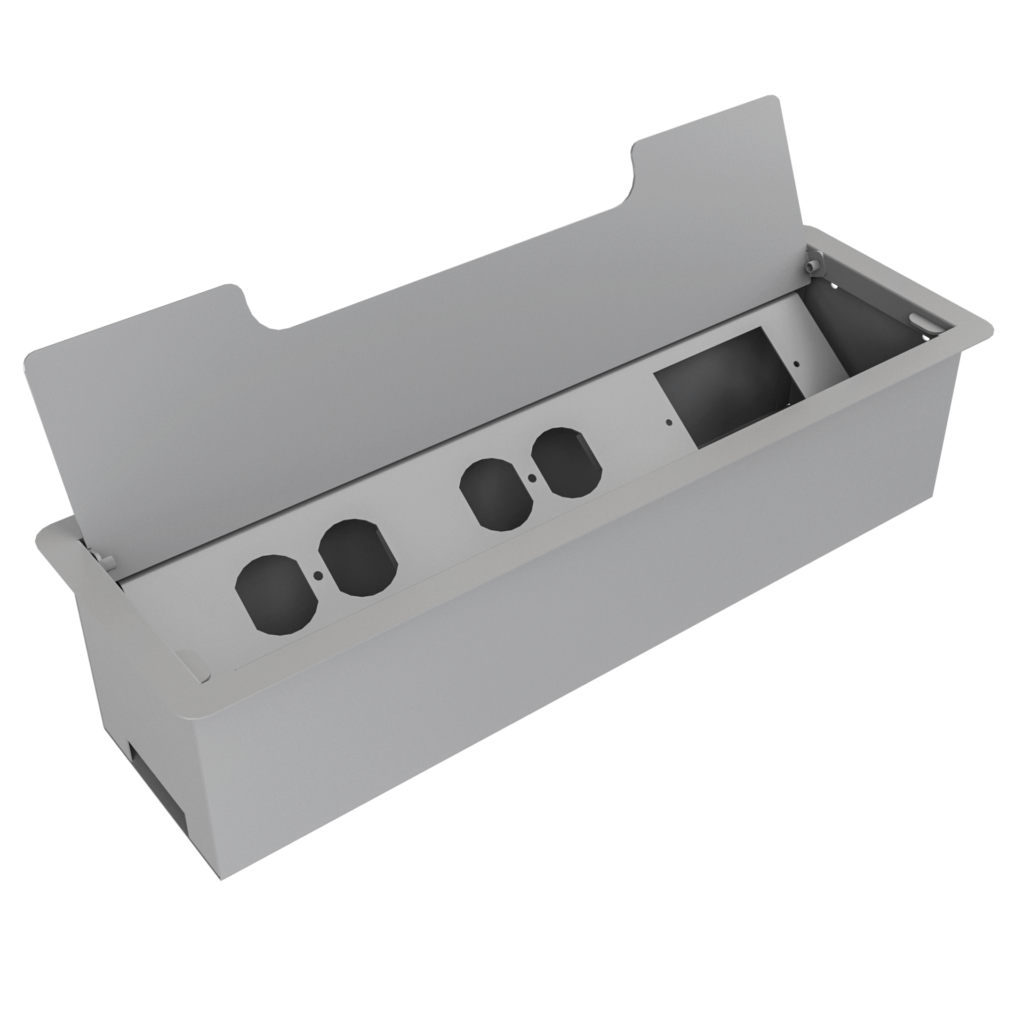 Grommet 2 tomacorriente + 1 toma de datos