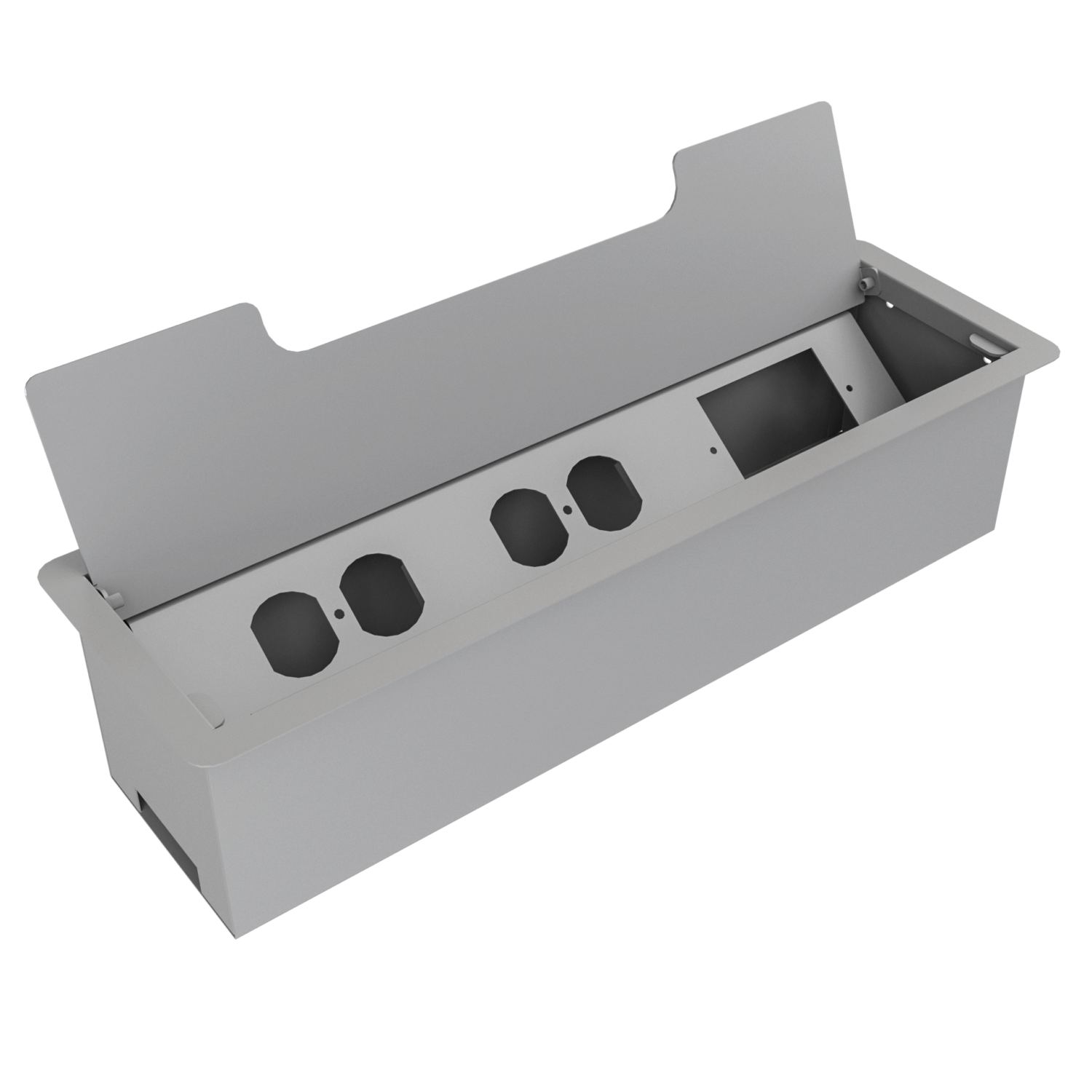 Grommet (2 levintón + 1 datos) – gris brillante