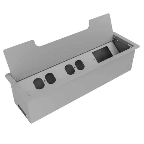 Grommet 2 tomacorriente + 1 toma de datos